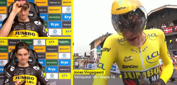 Tour de France, van Aert fa chapeau al suo compagno di squadra Vingegaard per la vittoria