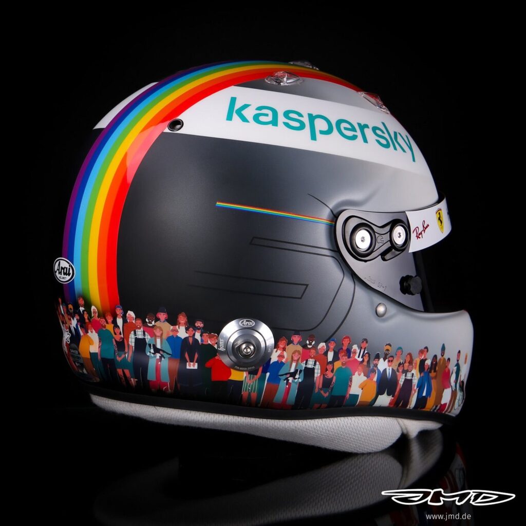 casco rainbow vettel